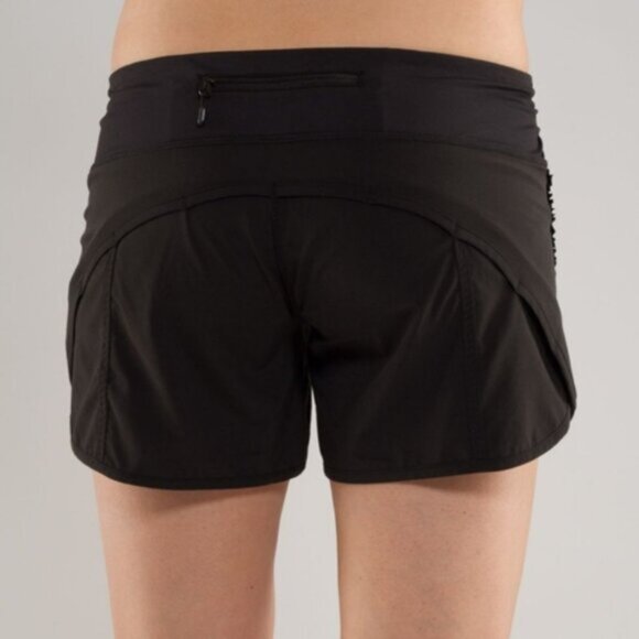 Lululemon Turbo Run Black Shorts with Ruffles Size 10 - Picture 2 of 10